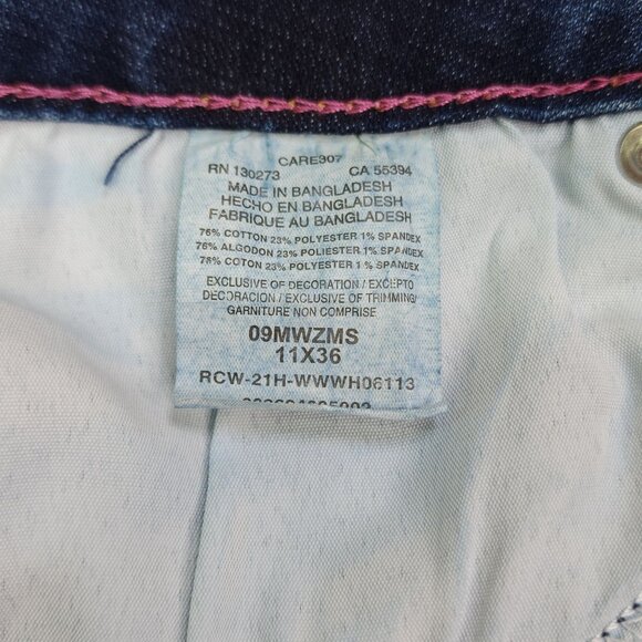 Wrangler Womens Bootcut Jeans 11X36 Blue Denim Mid-Rise Embroidered Pockets - Picture 6 of 11